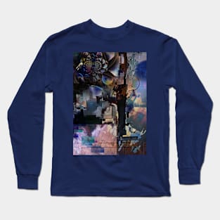 Digital abstract art. Glitch effect Long Sleeve T-Shirt